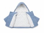 Manteau à Capuche Bébé - Manteau Matelassé Style Caban (Bleu Ciel) - Image 4