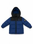 Doudoune à Capuche Enfant Reebok - Veste Chaude Matelassée Doudou (Noir / Bleu & Noir)