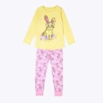 Ensemble Pyjama Fille 2 Pièces - Coton Soft & Motifs Fantaisie (Lama, Papillon, Lapin ou Léopard) - Image 3