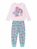 Ensemble Pyjama Fille 2 Pièces - Coton Soft & Motifs Fantaisie (Lama, Papillon, Lapin ou Léopard) - Image 4