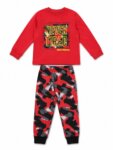 Ensemble Pyjama Garçon 2 Pièces - Imprimé Camouflage & Messages Dynamiques (Rouge ou Bleu)