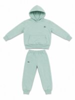 Ensemble Survêtement Enfant 2 Pièces -lacoste - Sweat à Capuche & Jogging (Bleu Marine, Vert D'eau ou Crème) - Image 3
