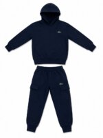 Ensemble Survêtement Enfant 2 Pièces -lacoste - Sweat à Capuche & Jogging (Bleu Marine, Vert D'eau ou Crème) - Image 4