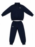 Ensemble Survêtement Lacoste Enfant 2 Pièces - Sweat Col Montant Zippé & Jogging (Vert D'eau ou Bleu Marine)