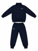 Ensemble Survêtement Lacoste Enfant 2 Pièces - Sweat Col Montant Zippé & Jogging (Vert D'eau ou Bleu Marine)