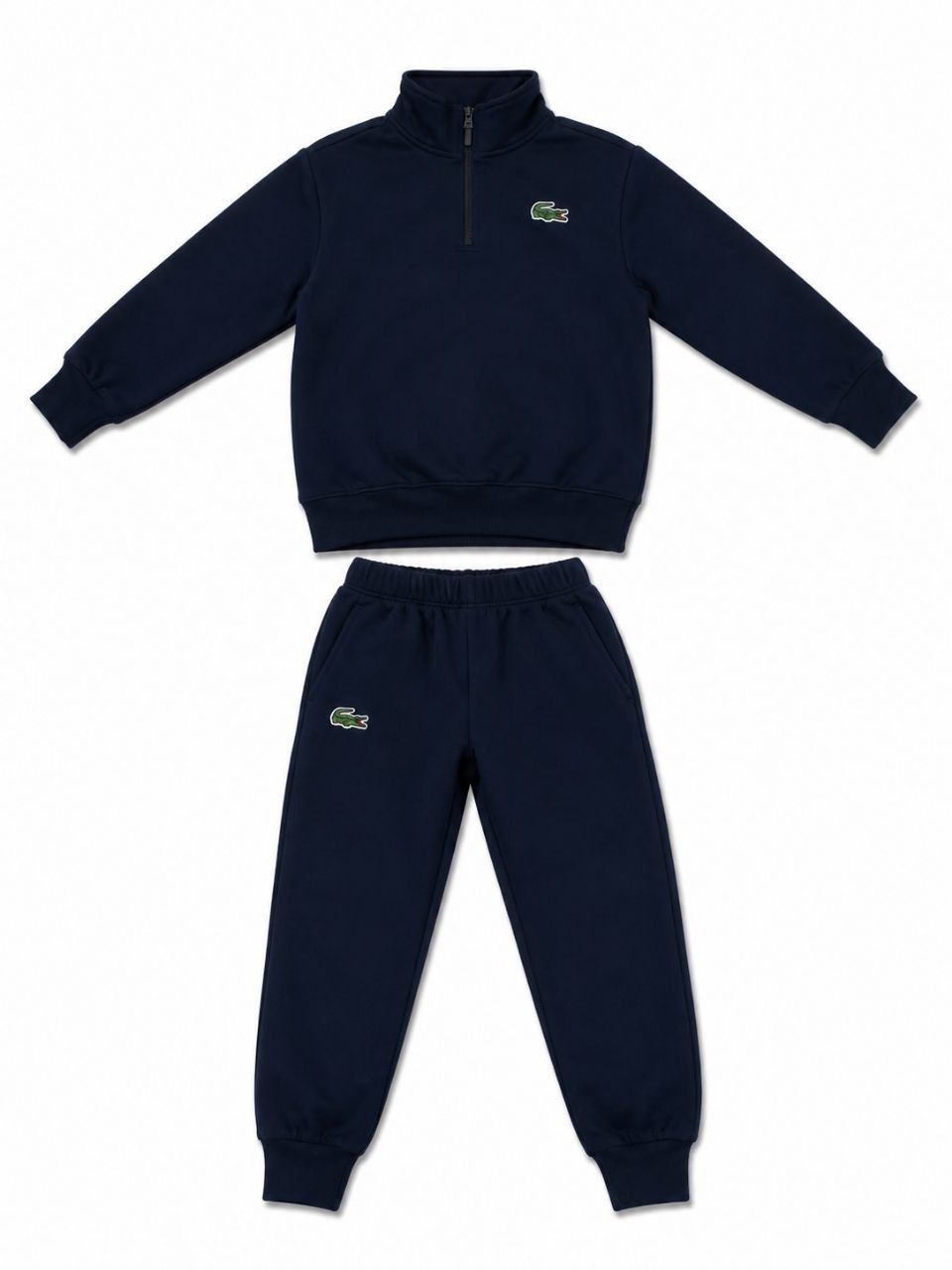 IMAGE 2026-08-23 10:59:20 Ensemble Survêtement Lacoste Enfant 2 Pièces - Sweat Col Montant Zippé & Jogging (Vert D'eau ou Bleu Marine) - Image 1