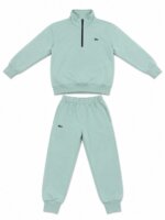 Ensemble Survêtement Lacoste Enfant 2 Pièces - Sweat Col Montant Zippé & Jogging (Vert D'eau ou Bleu Marine) - Image 3