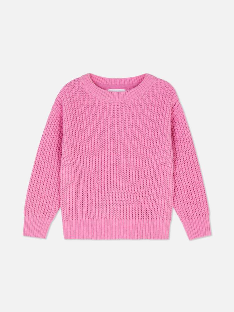 IMAGE 2026-08-23 11:42:08 Pull Fille en Tricot Côtelé Rose - Maille Moelleuse & Col Rond - Image 1