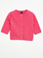 Gilet Fille en Tricot Boutonné - Maille Douce & Coupe Décontractée (Rose Bonbon ou Rose Poudré) - Image 3