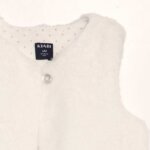 Gilet Sans Manches Bébé Fille en Fausse Fourrure - Doublure Imprimée Pois (Blanc Écru ou Noir) - Image 5