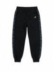 Pantalon Jogging Garçon - Bandes Latérales Camouflage & Détail Logo Neon (Noir)