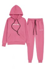 Ensemble Fille  2 Pièces Miu Miu - Sweat à Capuche & Pantalon de Jogging (Bleu Vert, Rose,