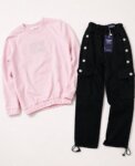 Ensemble Fille 2 Pièces Sweat Miu Miu Strass & Jean Cargo Pull&Bear