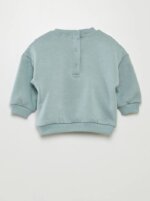 Sweat-shirt Bébé Kiabi à Col Rond - Motif Lapin "Farm Campus" (Bleu Sauge) - Image 3
