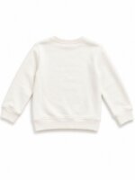 Sweat-shirt Fille à Col Rond - Détaillé de Nœuds en Relief 3D (Écru / Blanc Cassé) - Image 4