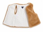 Gilet Sans Manches Fille Kiabi en Fausse Fourrure - Doublure Imprimée Étoiles (Rose Poudré / Camel) - Image 7
