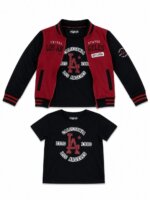 Ensemble Garçon 2 Pièces Veste Teddy Zippée & T-Shirt - Style Campus US "Los Angeles LA"