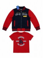 Ensemble Garçon 2 Pièces Veste Teddy Zippée & T-Shirt - Style Campus US "Los Angeles LA" - Image 4