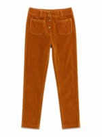 Pantalon Fille en Velours Côtelé / Velours Ras - Coupe Droit / Tregging Confort (Orchestra) - Image 3