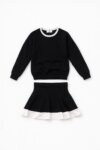 Ensemble Fille 2 Pièces Sweat & Jupe Évasée à Bords Contrastants - H&M