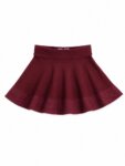 Jupe Évasée Fille en Maille Bordeaux avec Base Lurex Pailletée - H&M
