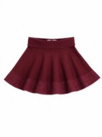 Jupe Évasée Fille en Maille Bordeaux avec Base Lurex Pailletée - H&M