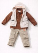 Ensemble Garçon Multi-Pièces Style Explorer / Cargo - Surchemise, T-Shirt, Pantalon & Gilet sans Manche - Image 3