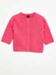Gilet Fille en Tricot Boutonné - Maille Douce & Coupe Décontractée (Rose Bonbon )