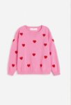 Pull Fille en Maille Motif Cœurs h&m  - Style Patineuse