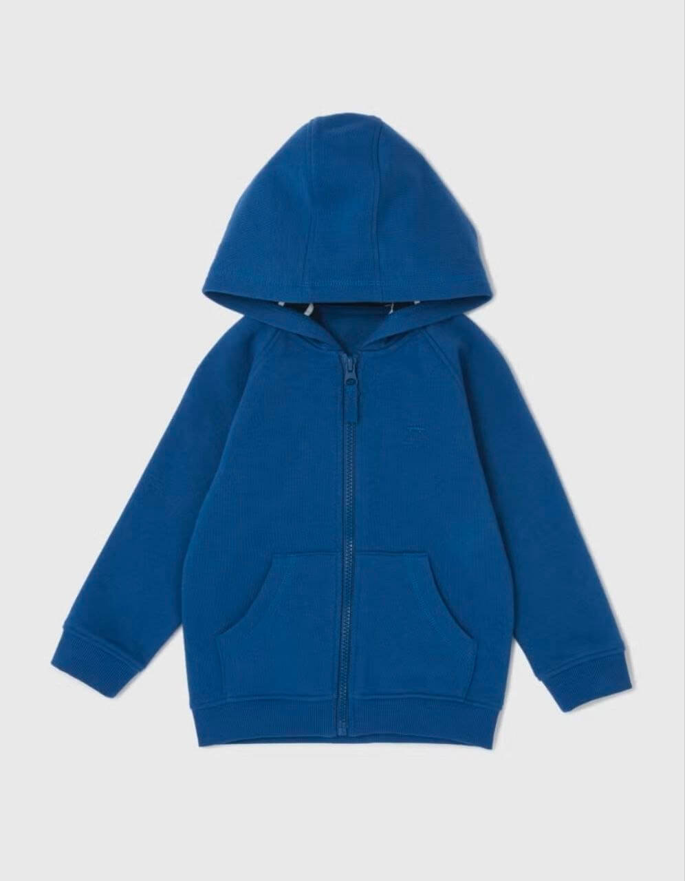 IMAGE 2026-09-01 14:22:30 Veste Zippée à Capuche Enfant Bleu Roi - Sweat Basic Molletonné à Poche Kangourou - Image 1