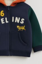 Veste Zippée à Capuche Bébé/Enfant Color-Block - Doublure Peluche "FÉLINS 86" - Image 4