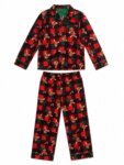 Pyjama 2 Pièces Enfant Chemise & Pantalon - Collection Festive de Noël (Le Grinch & Renne au Nez Rouge)