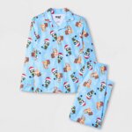 Pyjama 2 Pièces Enfant Chemise & Pantalon - Collection Personnages Imprimés (Bluey, Peanuts Snoopy & Mickey) - Image 2