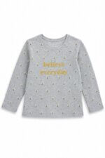T-shirt Manches Longues Fille Imprimé Message -primark- Collection Soft & Good Vibes