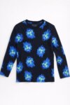 T-shirt Manches Longues Garçon Imprimé All-Over - Style Urban & Sport (Football Splash / Graffiti Streetwear)