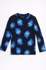 T-shirt Manches Longues Garçon Imprimé All-Over - Style Urban & Sport (Football Splash / Graffiti Streetwear)
