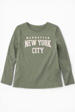 T-shirt Manches Longues Garçon Imprimé Graphique - Collection Urban, Sport & Positivity