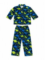 Pyjama Boutonné 2 Pièces Garçon - Chemise & Pantalon Imprimés Fun (Dinosaures, Crocodiles & Epic Vibes) - Image 2