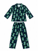 Pyjama Boutonné 2 Pièces Garçon - Chemise & Pantalon Imprimés Fun (Dinosaures, Crocodiles & Epic Vibes) - Image 3