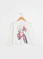 Lot de 5 T-shirts Manches Longues Fille - Motifs Lapin, Chat, Velo & Paillettes - Image 3