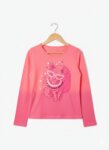 Lot de 5 T-shirts Manches Longues Fille - Motifs Lapin, Chat, Velo & Paillettes