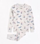 Ensemble Pyjama 2 Pièces Enfant Motif Dinosaures / Créatures Fantastiques - Off-White / Beige Clair