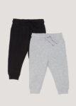 pack de 2 Joggings en Molleton Enfant – Noir & Gris