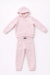 Ensemble survêtement rose clair sweat à capuche et jogging pour fille / enfant