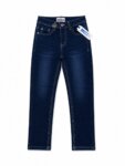 Jean Slim Bleu Brut Coupe Classique Couture Apparente Style intemporel