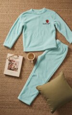 Pyjama Femme Ensemble 2 Pièces Homewear Confortable Chaud (Haut Manche Longue & Pantalon) - Image 3