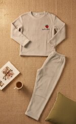 Pyjama Femme Ensemble 2 Pièces Homewear Confortable Chaud (Haut Manche Longue & Pantalon) - Image 6