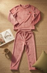 Pyjama Femme Ensemble 2 Pièces Homewear Confortable Chaud (Haut Manche Longue & Pantalon) - Image 7