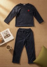 Pyjama Femme Ensemble 2 Pièces Homewear Confortable Chaud (Haut Manche Longue & Pantalon)