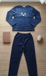 Pyjama Douillet en Polaire 2 Pièces Homewear – Haut Manches Longues & Pantalon Assorti (Motifs Animaux & Fantaisie) - Image 3